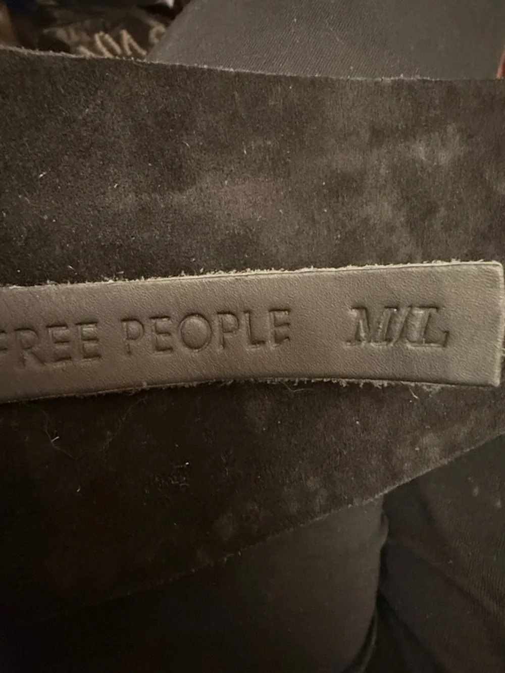 Free People Black Leather Wide Belt with Silver Studs & Metallic Bird Buckle
